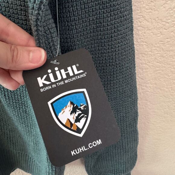 KUHL Norda 1/4 Zip Sweater Womens Small Pullover Merino Wool Organic Evergreen - Picture 3 of 13